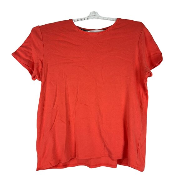 Croft and Barrow The Classic Tee Size L Red Short Sleeve Womens T-Shirt - Picture 1 of 3